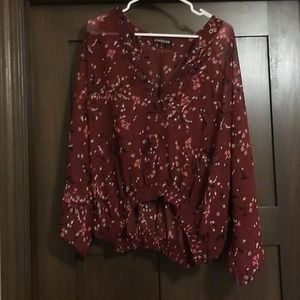 NWOT - Express Maroon Blouse
